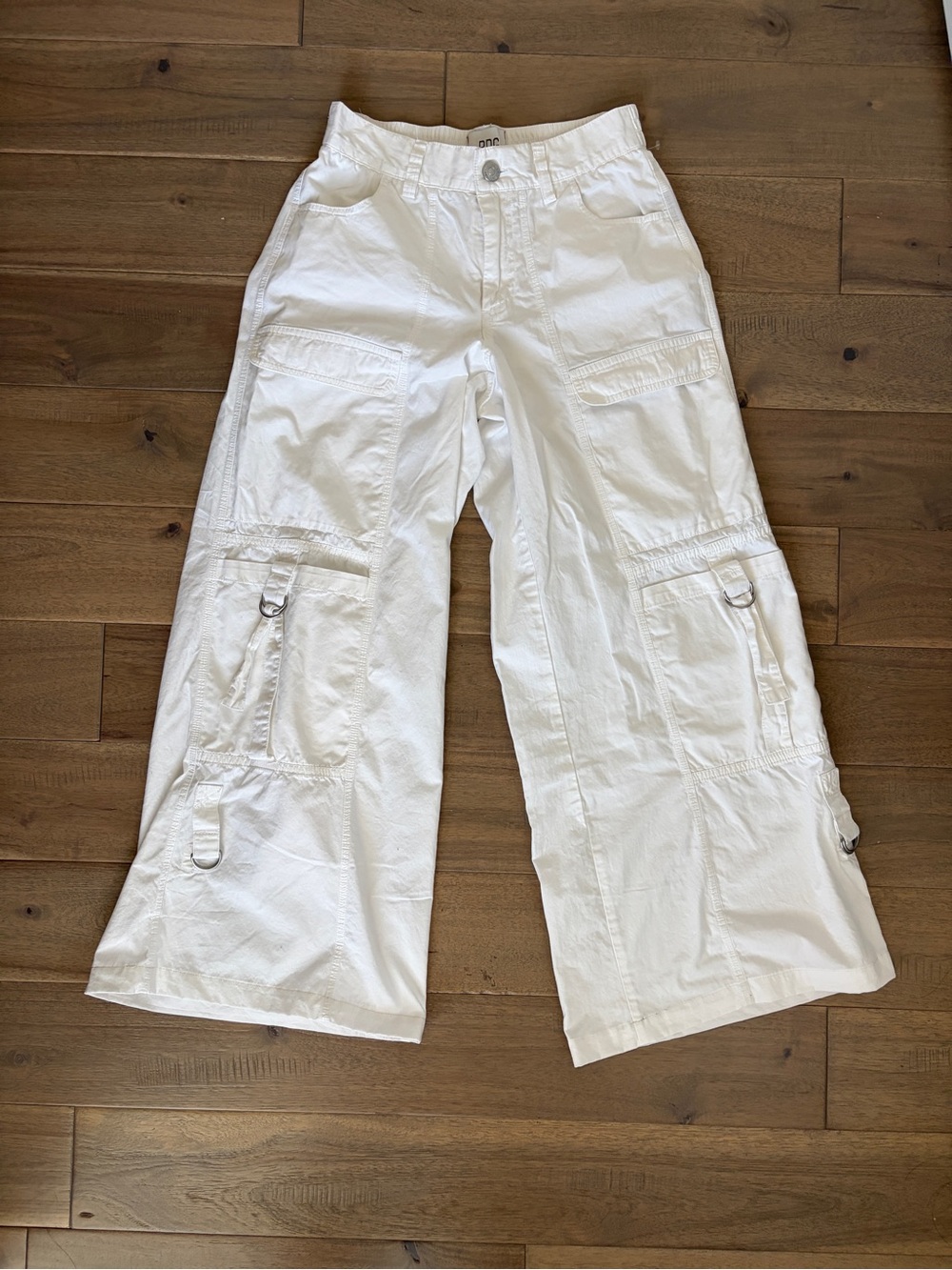 BDG Urban Outfitters Y2K White Wide-Leg Cargo Pants 100% cotton Small